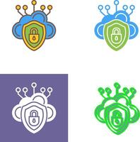 Cloud Security Icon Design vector
