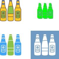 cerveza botellas icono diseño vector