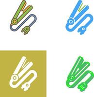 Hair iron Icon Design vector