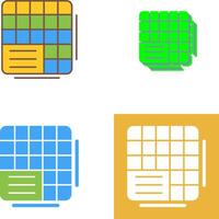 Table Data Icon Design vector