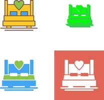 diseño de icono de cama doble vector