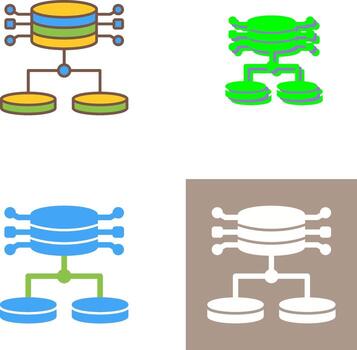 diseño de icono de datos estructurados vector
