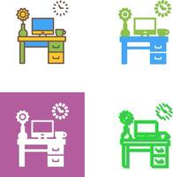 trabajo mesa icono diseño vector