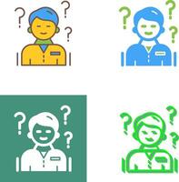 Confuse Icon Design vector