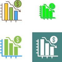 Chart Down Icon Design vector