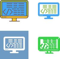 Coding Icon Design vector