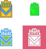 Cigarette Pack Icon Design vector