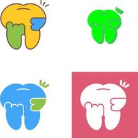 Toothache And Plaque Icon Design vector