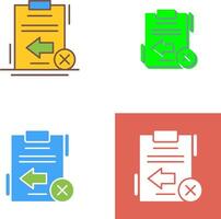 Return Failed Icon Design vector