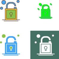 Open Lock Icon Design vector