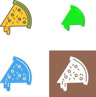 Pizza rebanada icono diseño vector