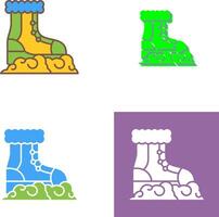 Snow Boots Icon Design vector