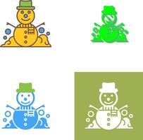 diseño de icono de muñeco de nieve vector