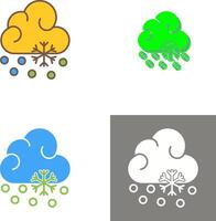 Snow Fall Icon Design vector