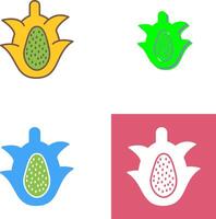 Dragon Fruit Icon Design vector