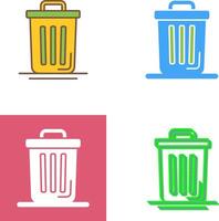 Trash Can Icon Design vector