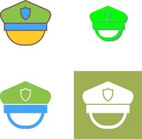 policía sombrero icono diseño vector