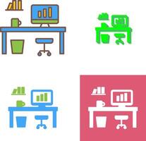 Office Desk Icon Design vector