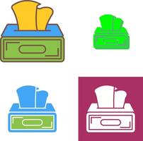 Tissue Box Icon Design vector