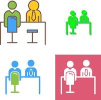 Employee Interview Icon Design vector