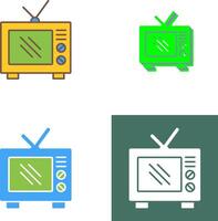 antiguo televisión icono diseño vector