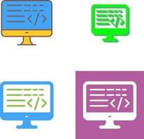 Coding Icon Design vector