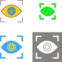 Eye Scan Icon Design vector