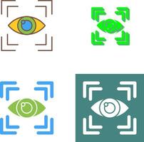 Eye Scan Icon Design vector