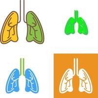 Lungs Icon Design vector