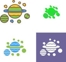 planetas icono diseño vector
