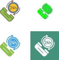 24h Icon Design vector