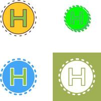 Helipad Icon Design vector