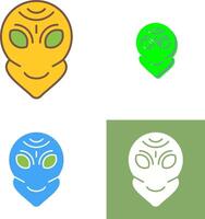 diseño de icono alienígena vector