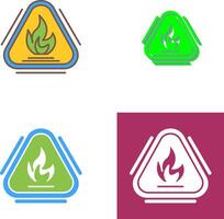 Caution Fire Icon Design vector