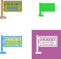 Emergency Sign Icon Design vector