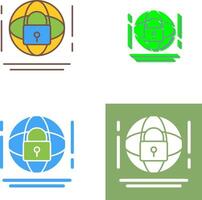 Internet seguridad icono diseño vector