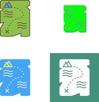 Treasure Map Icon Design vector