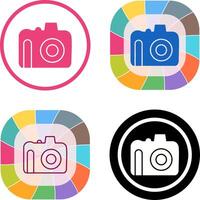 Unique DSLR Camera Icon Design vector