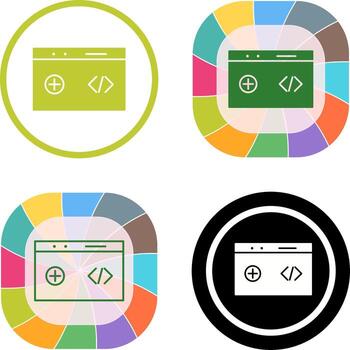 Unique Clean Code Icon Design vector