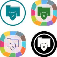 Vulnerable Folder Icon Design vector