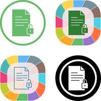 Unlock Documents Icon Design vector