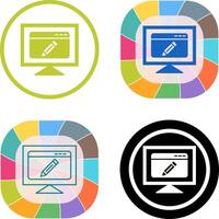 Edit Webpage Icon Design vector