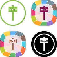 Beach Sign Icon Design vector