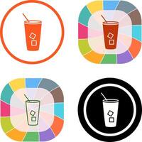 Iced Coffee Icon Design vector