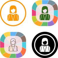 Elegant Lady Icon Design vector