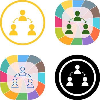 Unique Connected Users Icon Design vector