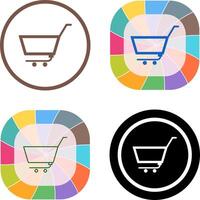 Unique Empty Cart Icon Design vector