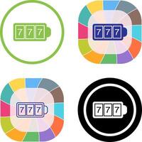 Slot Machine with Sevens Icon Design vector