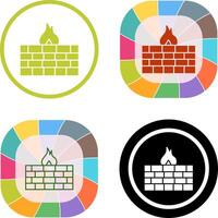 Unique Firewall Icon Design vector