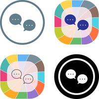 Unique Conversation Bubbles Icon Design vector